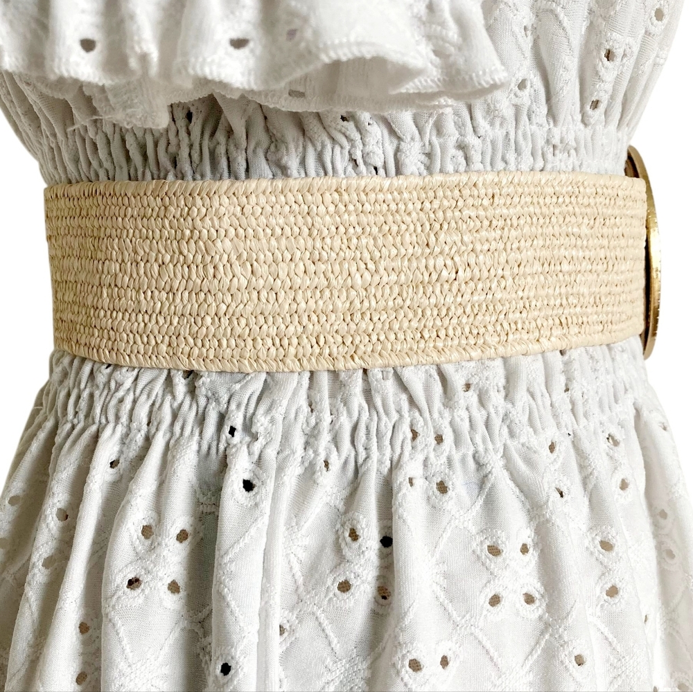 Boho Corset waist Boho Woven dress belt wide stretch elastic summer casual belt - Picture 7 of 14